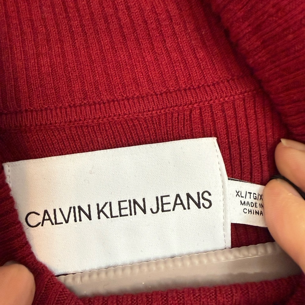 Calvin Klein Berry Red Sweater Dress - Picture 2 of 6